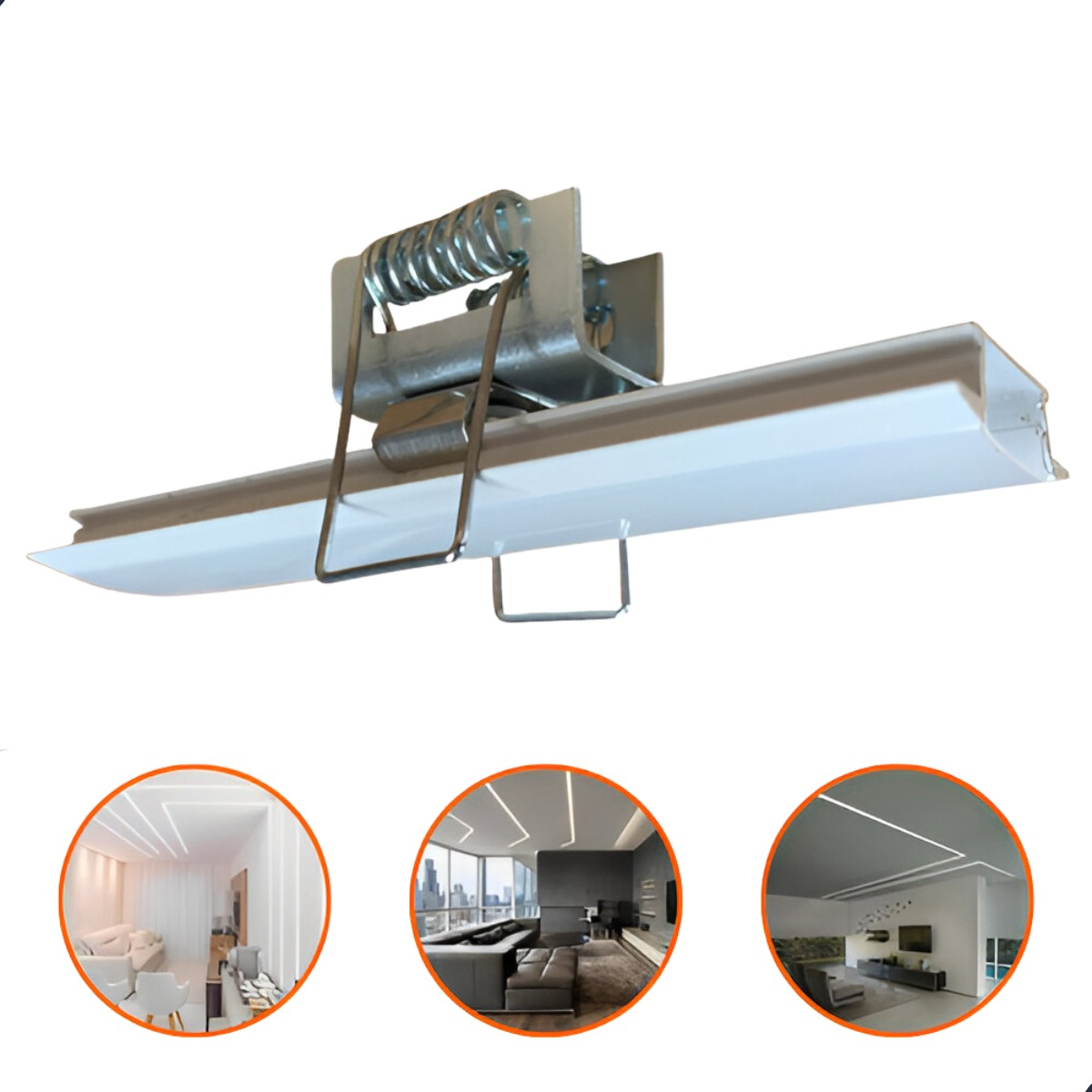 Kit 2 Presilhas Borboleta Mola Fixar Perfil Led Gesso Sanca