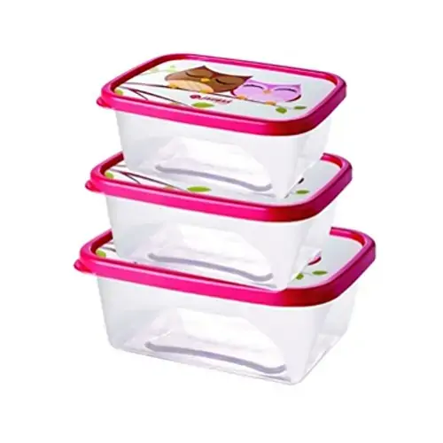 Conj Retang Fruits 3 Pcs Jaguar