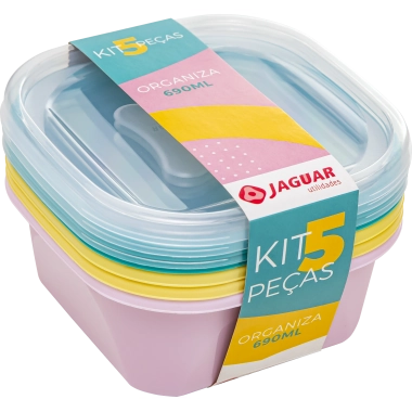Kit Potes Quadr. 5 Pcs Jaguar