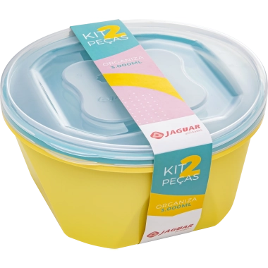 Kit 2 Pecas Organiza 3000ml Redondo