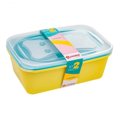 Kit 2 Pecas Organiza 3000ml Retangular