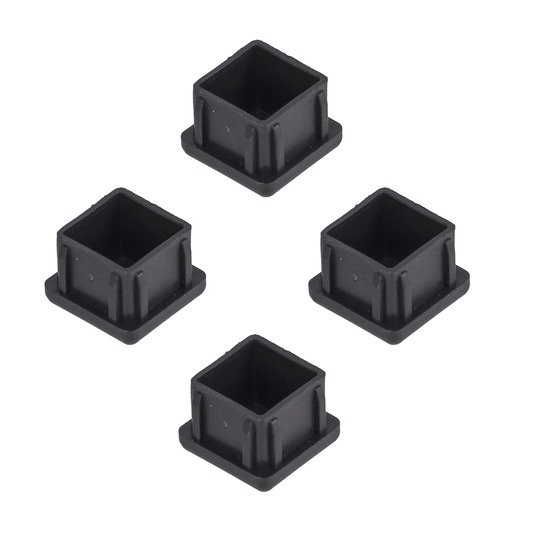 Ponteira para Móveis Quadrado Polipropileno 25x25mm Preto Talentos