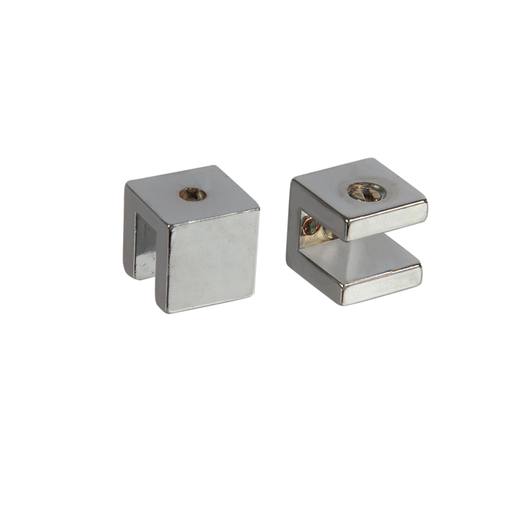 Suporte para Prateleira de Vidro, Madeira e Granito Parafusar 8mm Prata 2 peças