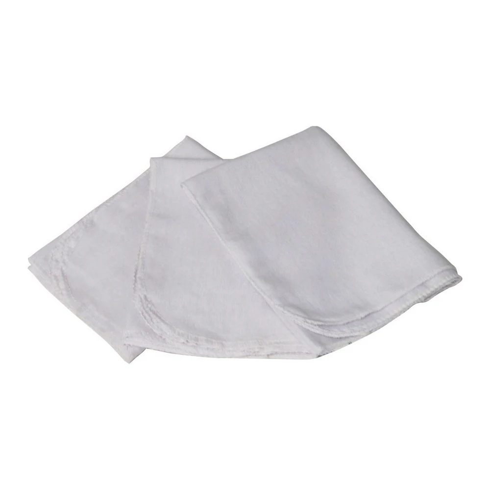 Flanela de Algodão Branca 38x58cm com 3 Unidades - OURO BRANCO 704881