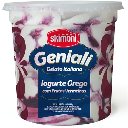 Sorv Skimoni Geniali Iog Greg C/frutas Verm 1,8l