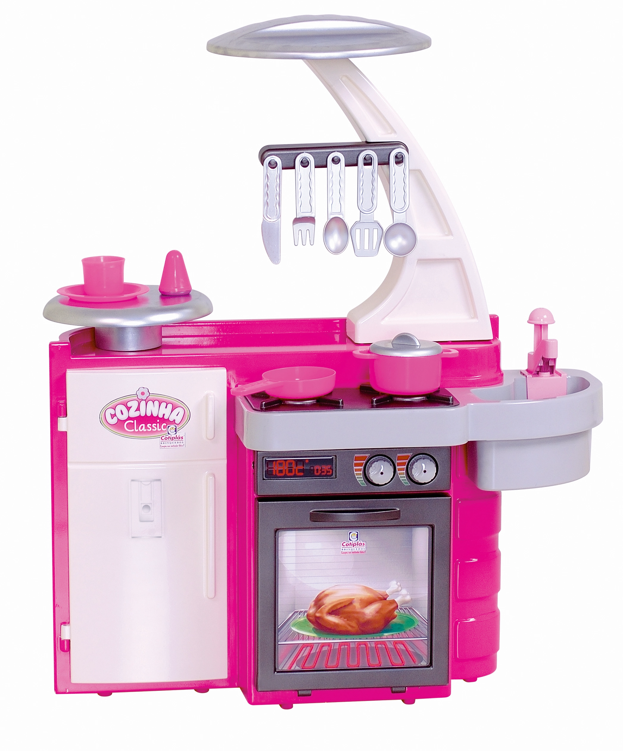 Cozinha Classic Infantil Com Acessórios Rosa 1601 Cotiplás