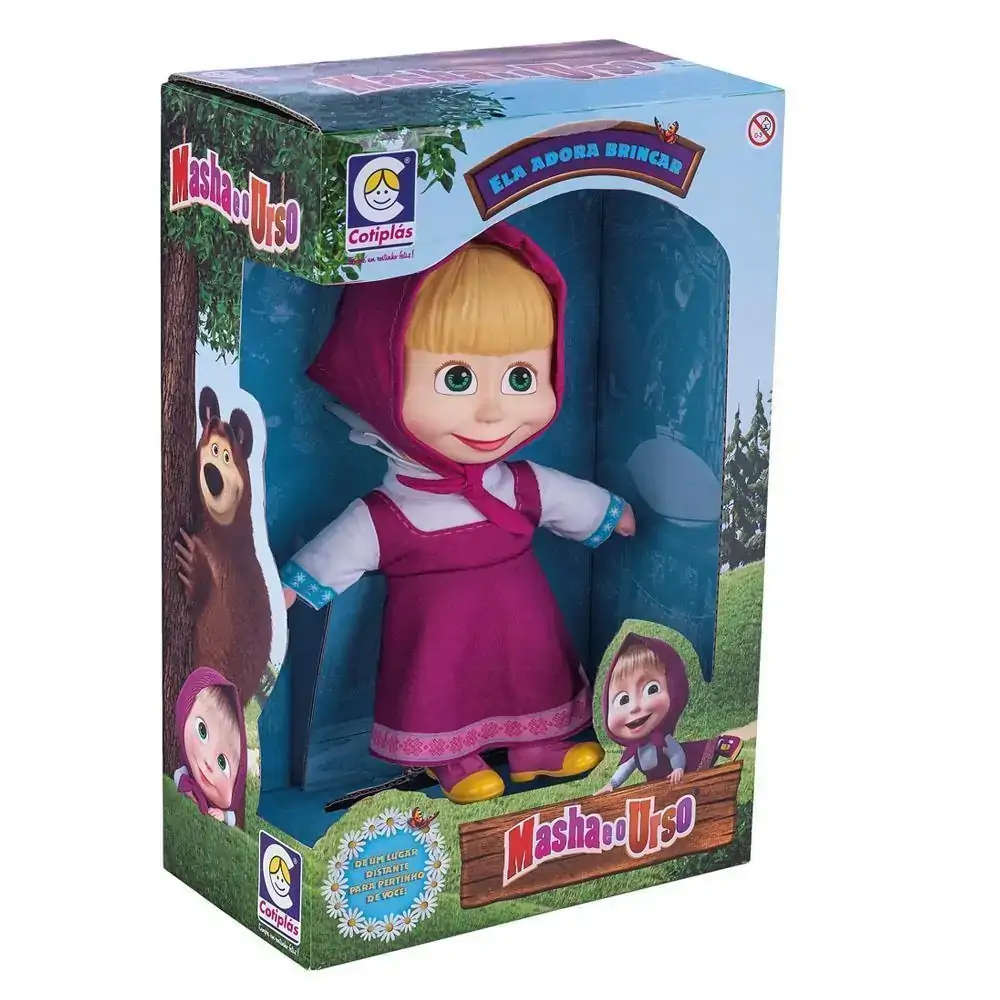 Boneca de Vinil - 23 cm - Masha e o Urso - Masha - Cotiplás