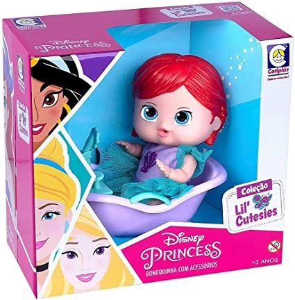 Mini Boneca - 18Cm - Disney - Ariel na Banheira - Cotiplás