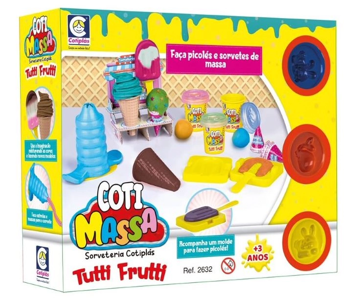 Brinquedo Coti Massa Tutti Frutti Sorveteria Ref.2632