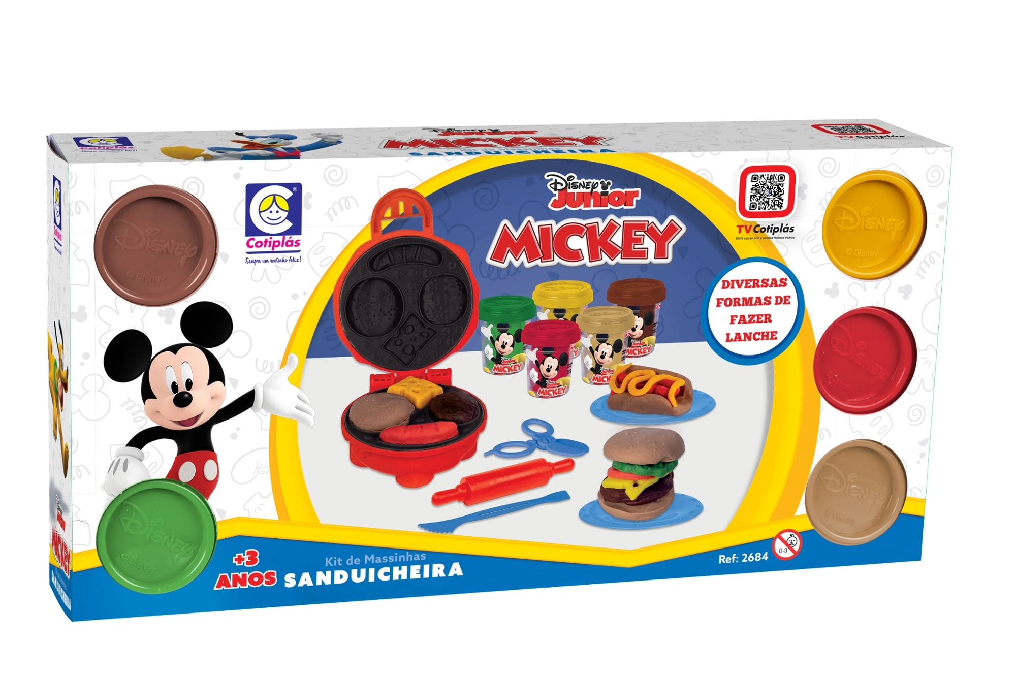 Massinha Disney Sanduicheira Mickey 2684 Cotiplas