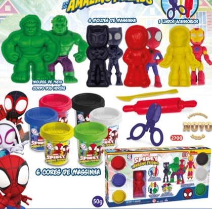 Massinha Marvel Spidey Amigo 2700 Cotiplas