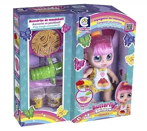 Boneca Butterfly Rainbow Cozinheira Cotiplas