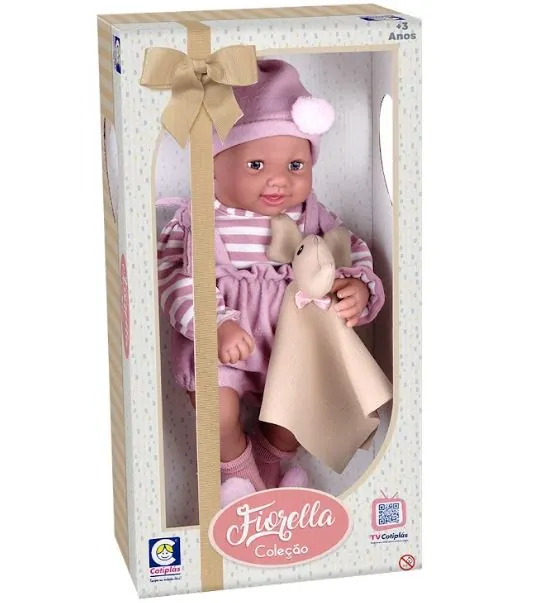 Boneca Colecao Fiorella Com Naninha 2884 Cotiplas
