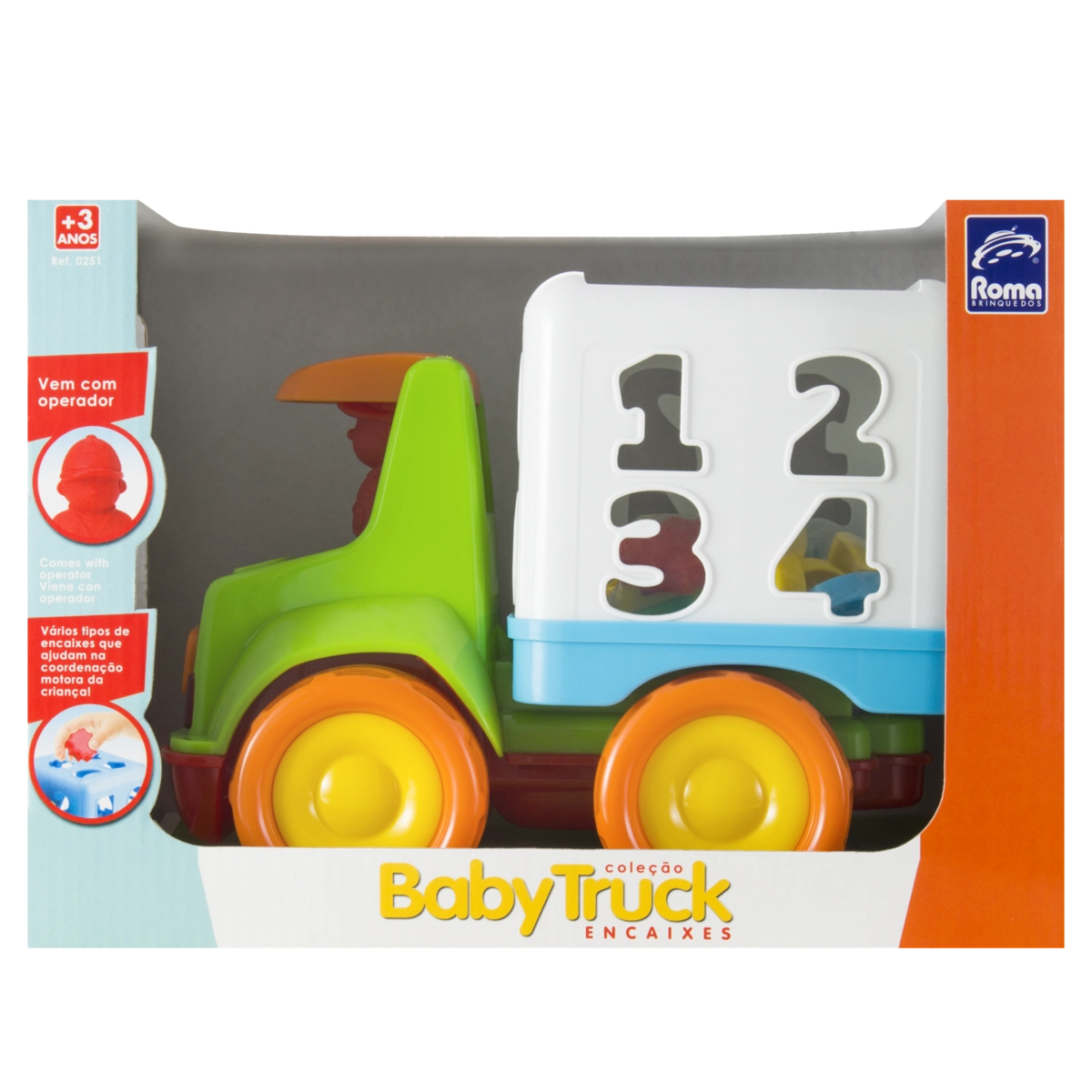 Brinquedo Caminhão Baby Truck Encaixes Roma Brinquedos