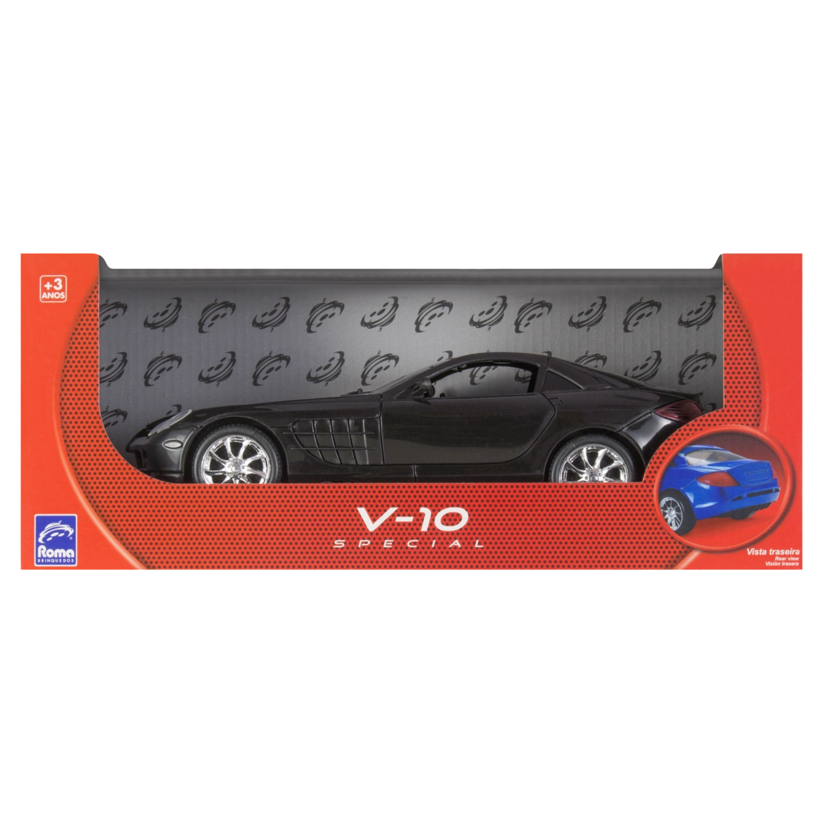 Carrinho Preto V 10 Special Roma Brinquedos