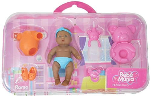 Boneca Bebe Mania Peniquinho Negra