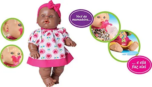 Boneca Mini Bolita Negra Xixi 23,5 Cm Roma