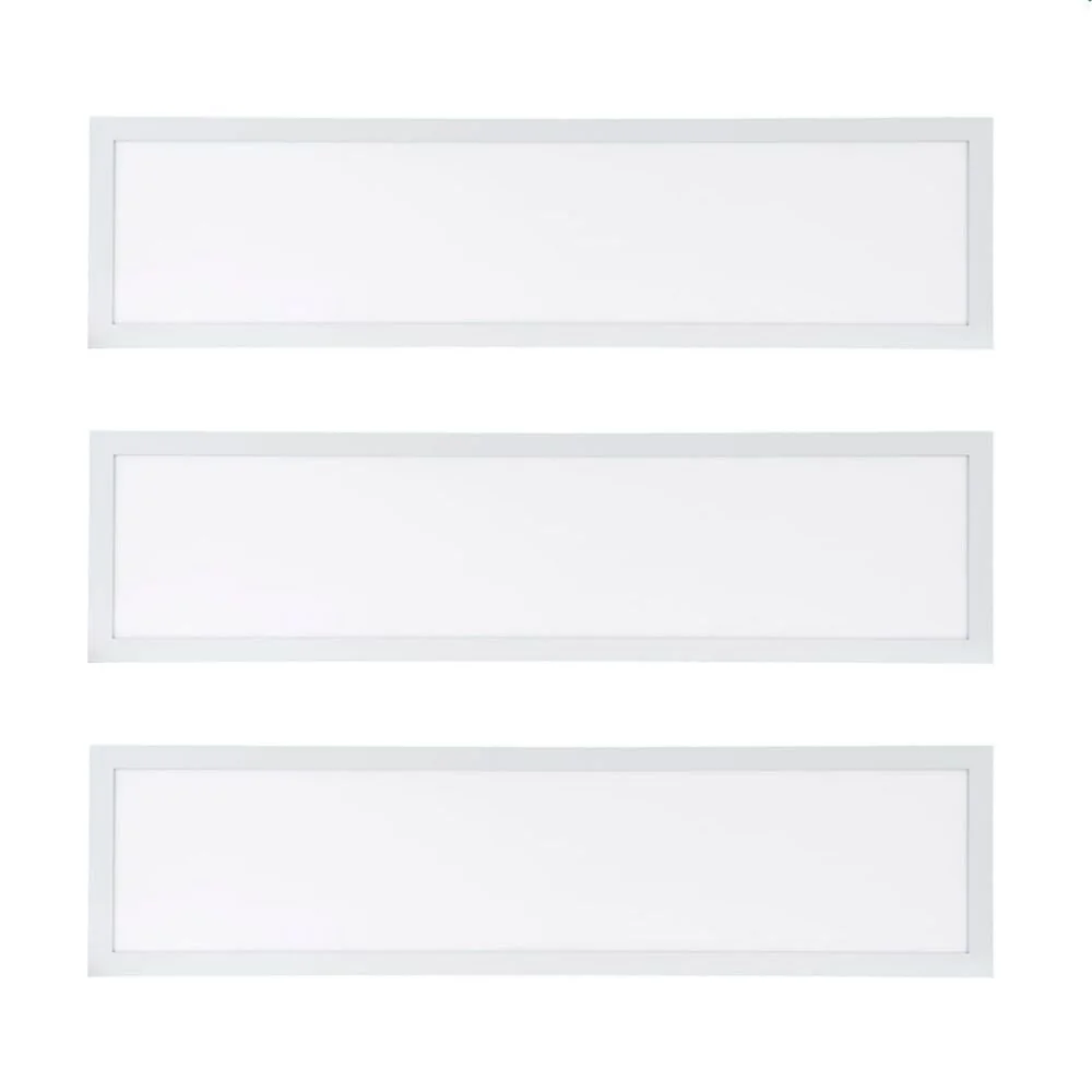 3 Painel De Led Blumenau Slim Retangular De Embutir 40w Bivolt 6500k Luz Branca