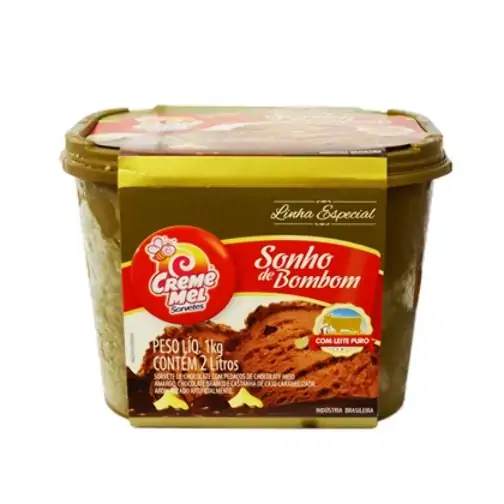 Sorvete Creme Mel Sonho De Bombom 2lt