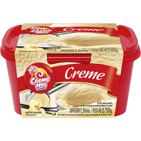 Sorvete Creme Mel 1,5lt Creme