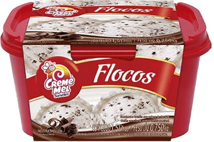 Sorvete Creme Mel 1,5lt Flocos