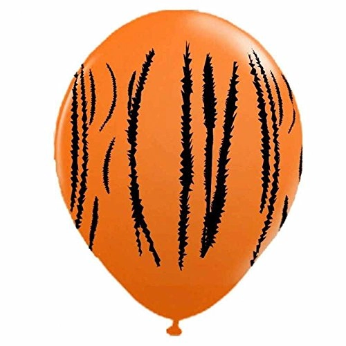 Bexiga Pic Pic Fantasia Tigre Laranja/preto 25 Unidades