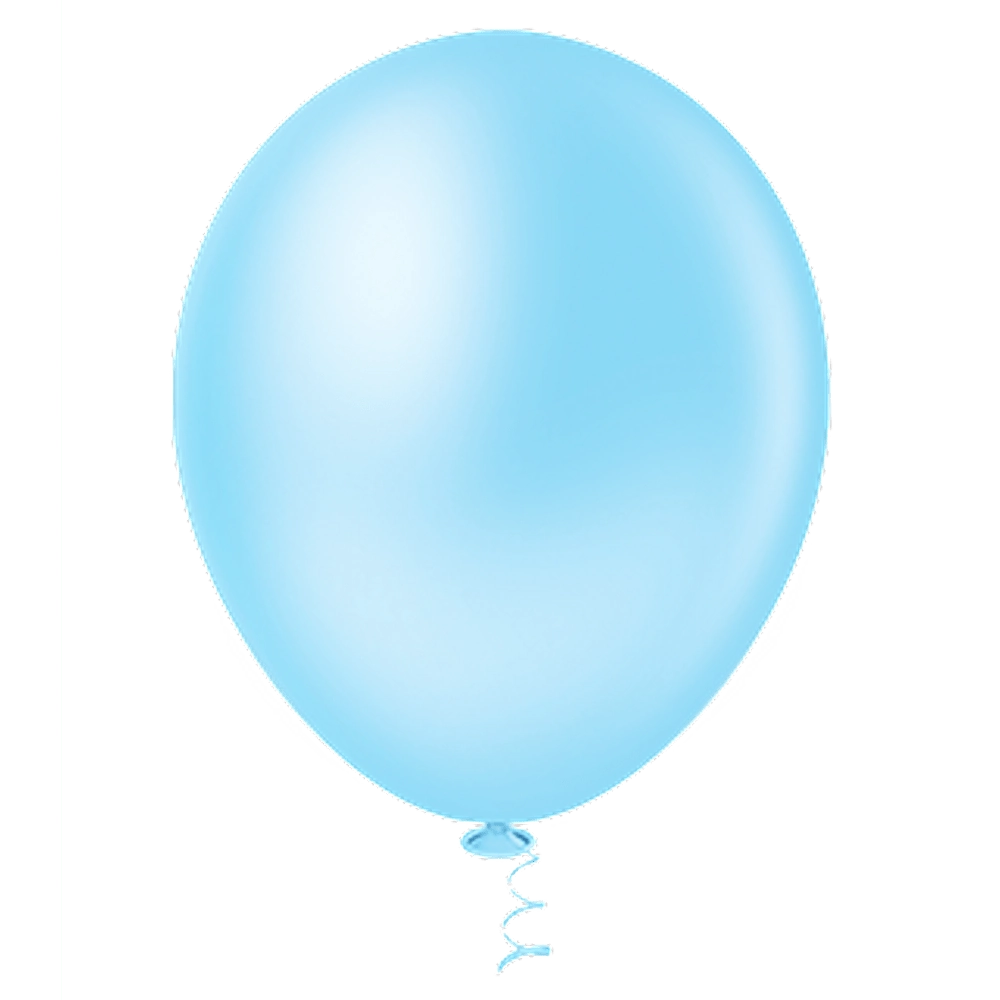 BALAO 9 LISO REDONDO GRANFESTA AZUL CLARO 50UN PIC PIC