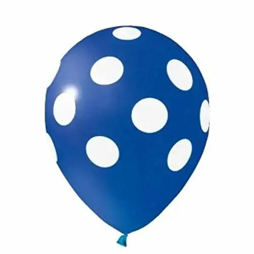 Bexiga Azul Escuro Com Bolinha Branca Pic Pic Fantasia