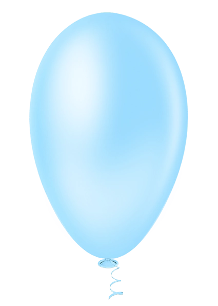 Balão Liso N7 18cm Azul Claro 50 Unidades Pic Pic