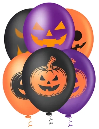 Balao Dec Halloween Abobora 10 Sort C/25