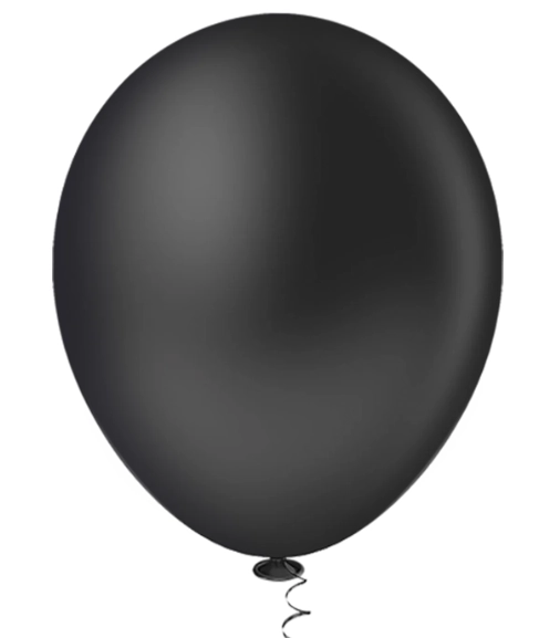 Balao Liso Redondo Preto