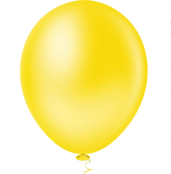Balao Liso 12 Amarelo C/12 Pic Pic