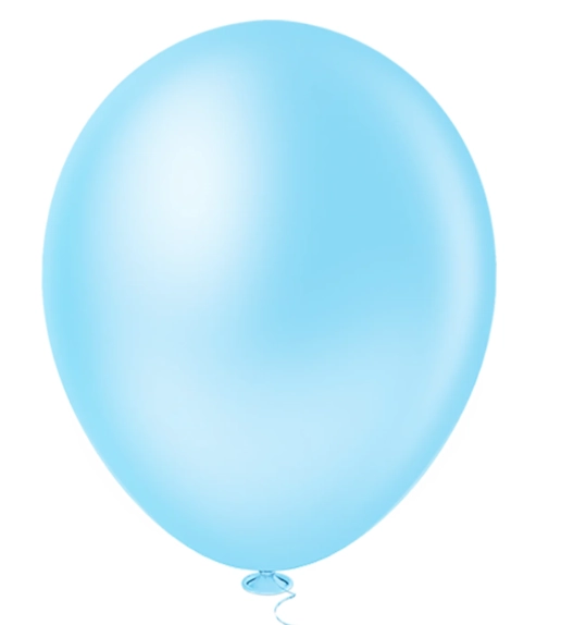 Balao Liso 12 Azul Claro C/12 Pic Pic