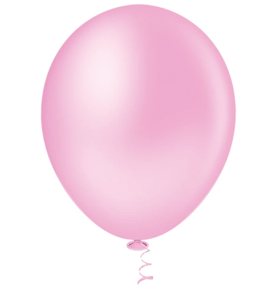 Balao Liso Redondo 12 Rosa Baby