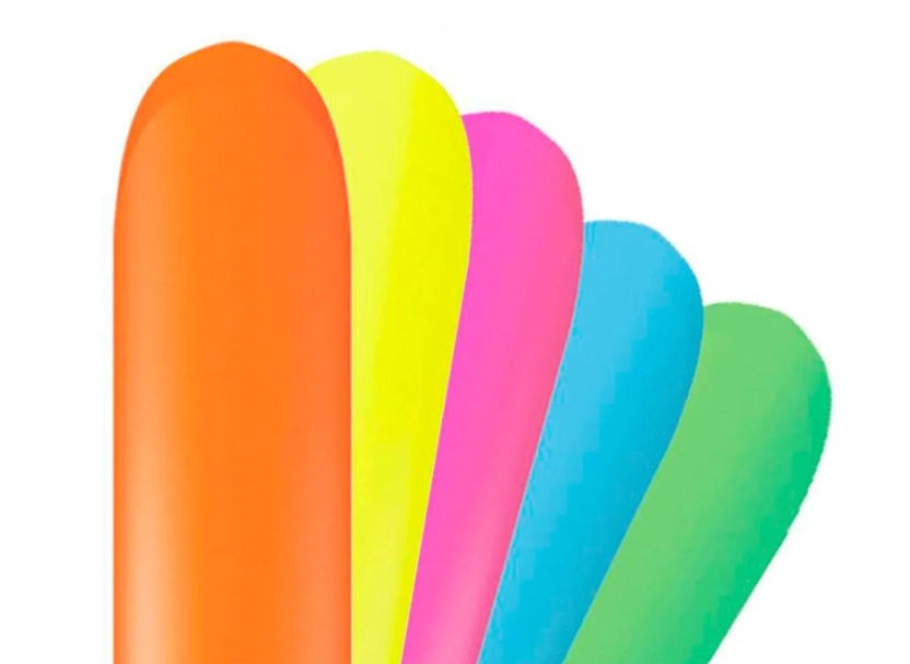 Balao Canudo Neon Pic 260 Sortido Pic Pic 25 Un