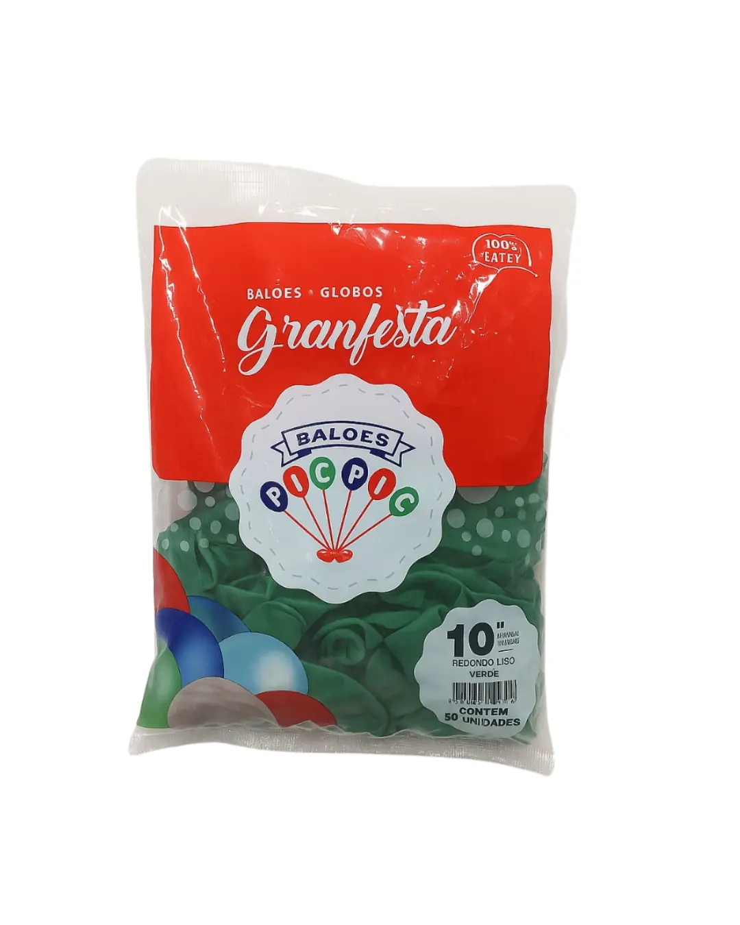 Balao Liso Gf Verde N10 50un Pic Pic