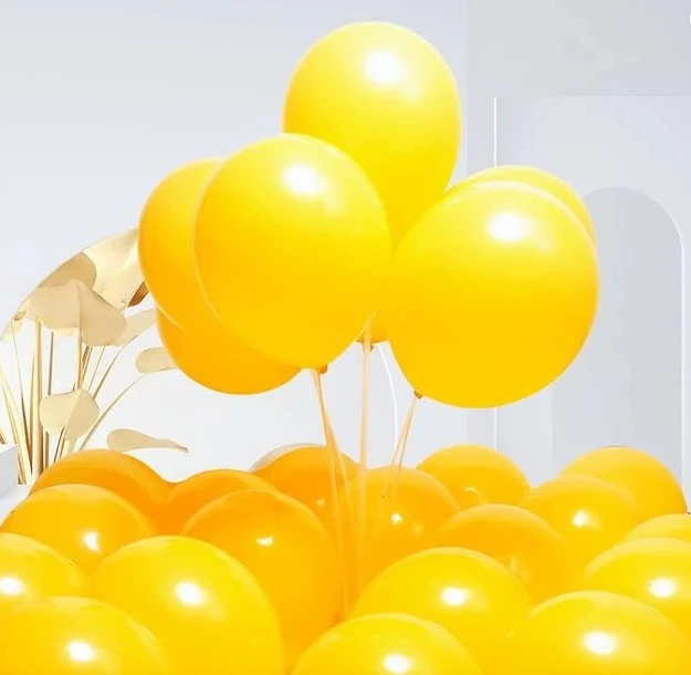 Balao Red Liso N12 Amarelo Liso C/25 Und Pic Pic