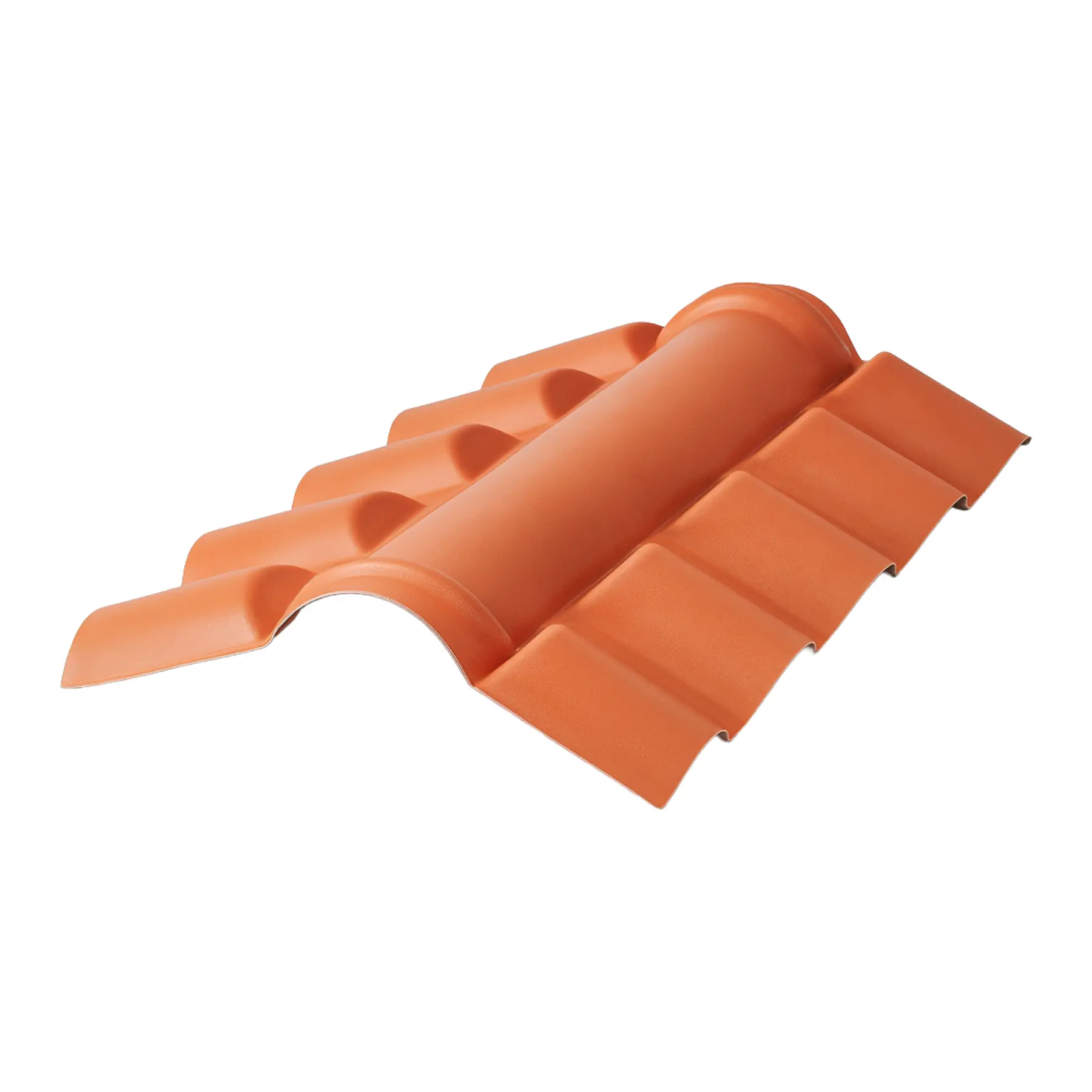 Cumeeira de PVC 20x56x77 Marrom Laranjado Colonial Precon