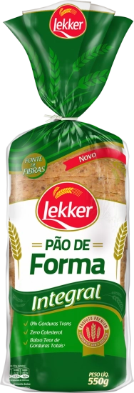 Pao De Forma Integral Lekker 550gr