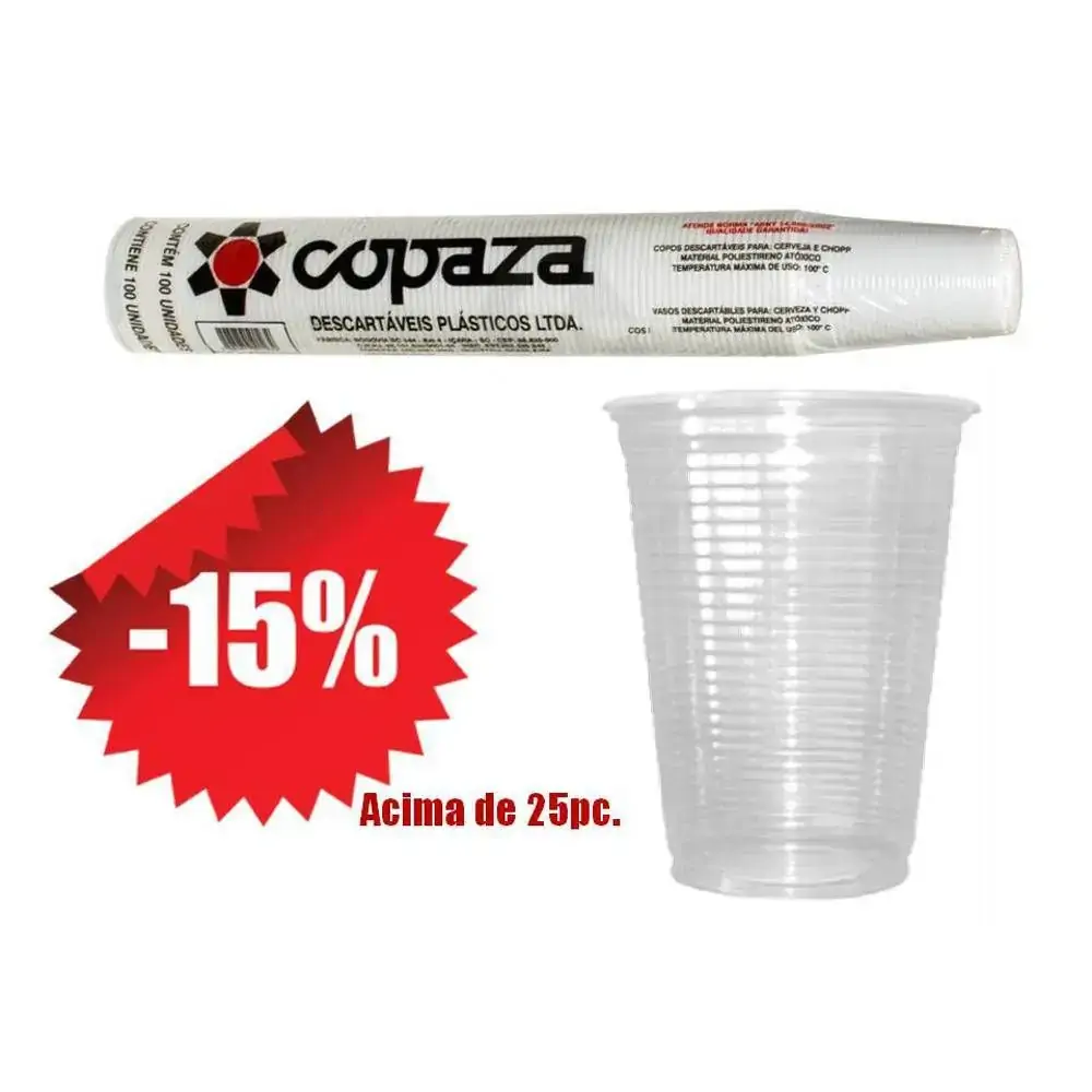 Copo Descartavel Copaza C/100 Transp