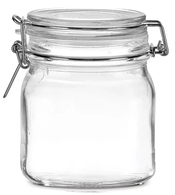 Pote Vidro Ricaelle Hermetico C/ Trava 1l