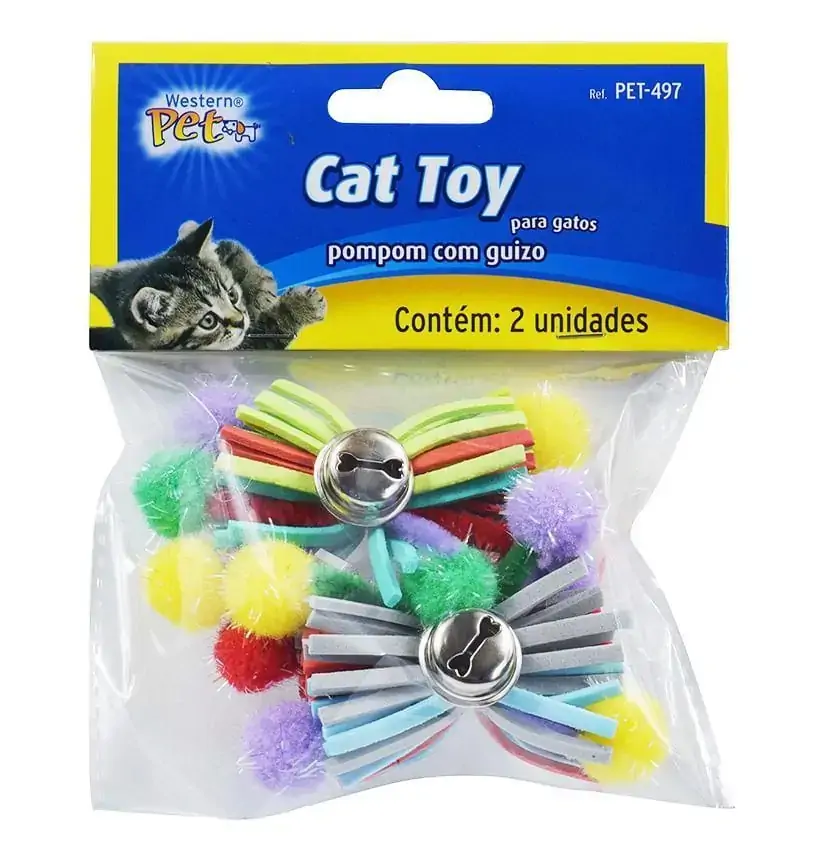 Brinquedo Gato Pompom C Guizo Western Pet