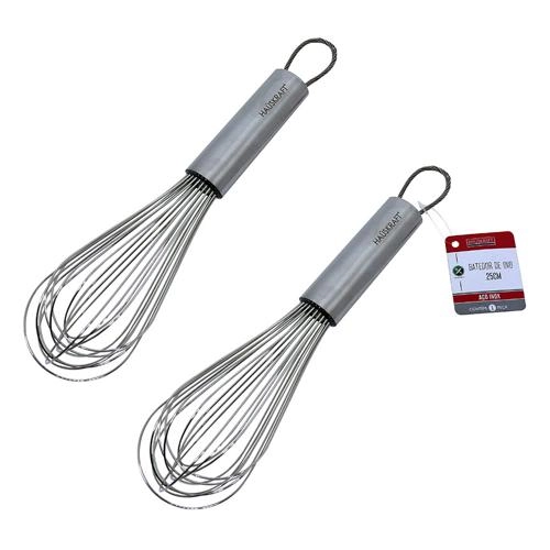 Batedor Hauskraft Ovos Inox 25cm Un