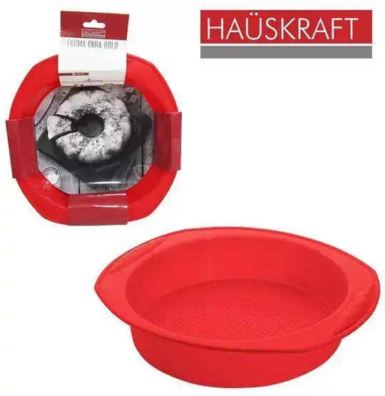 Forma de Silicone para Bolo Torta Vermelho Hauskraft 29,5 x 26,6 cm