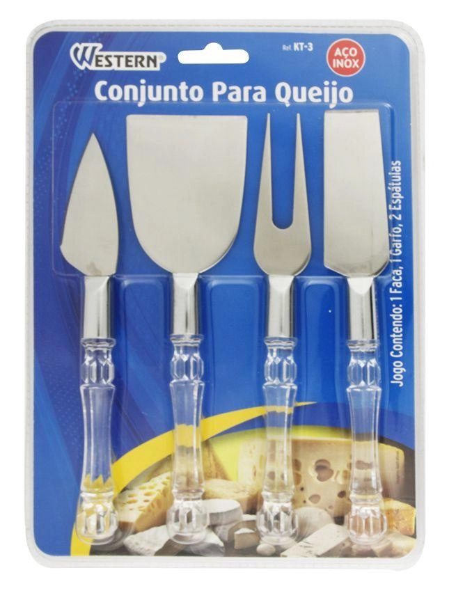 Conjunto para Queijo 4 Peças Cristal Hauskraft