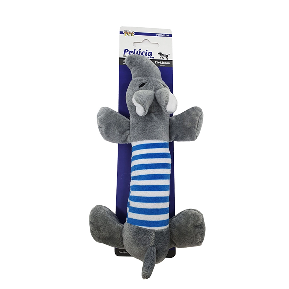 Brinquedo De Pelucia Western Pet Com Listras Elefante