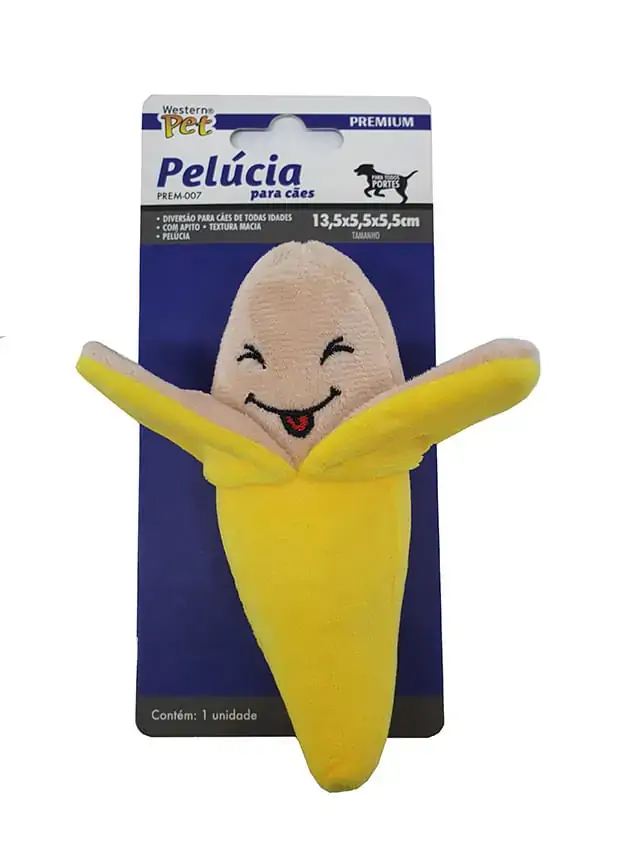 Brinq Cao Pelucia Banana Rf Prem 007