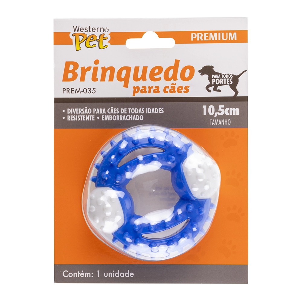 Brinquedo Western Pet Cachorro Premium Osso Argola Cores Sortidas