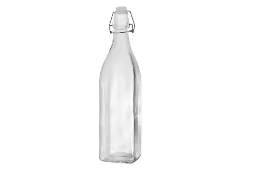 Garrafa Quadrada 1L Transparente Hauskraft