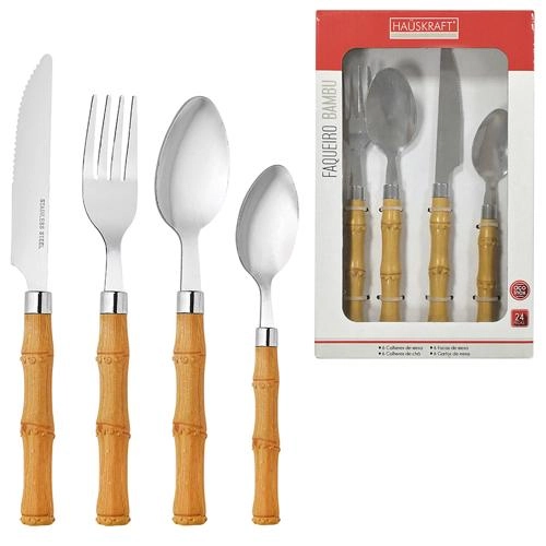 Faqueiro Ricaelle Bambu Faqr 007 24pcs